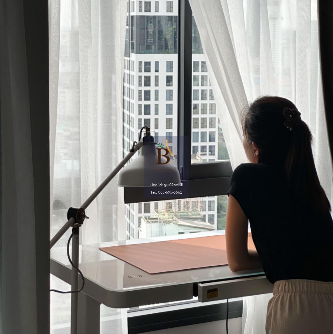 IDEO Chula Samyan 🧑‍🎓โต๊ะทำงานErgonomic, ตู้เสื้อผ้าใหญ่ เฟอร์ให้มาครบ✨