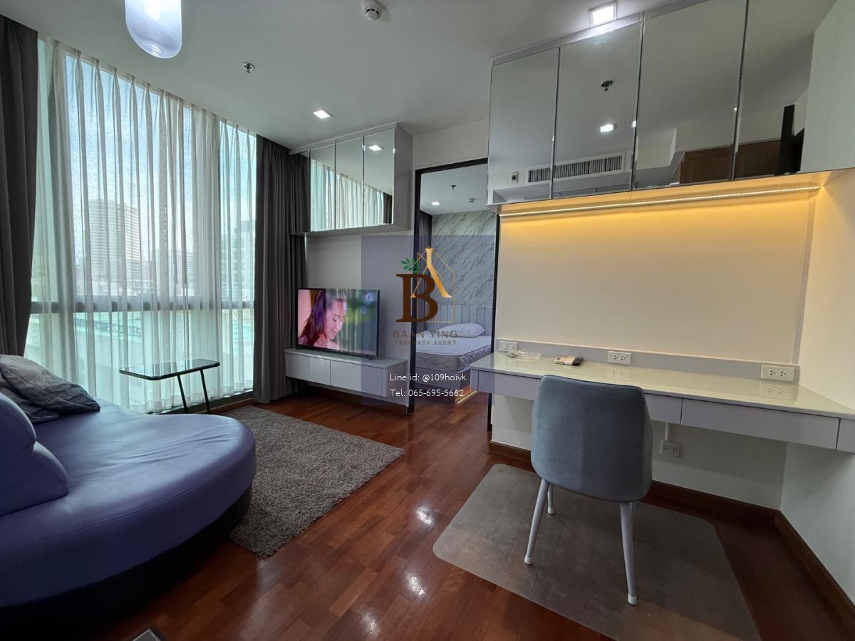 มี Private Lift ส่วนตัวส่งถึงหน้าห้อง 1ห้องนอน 33ตรม. เฟอร์ครบ 