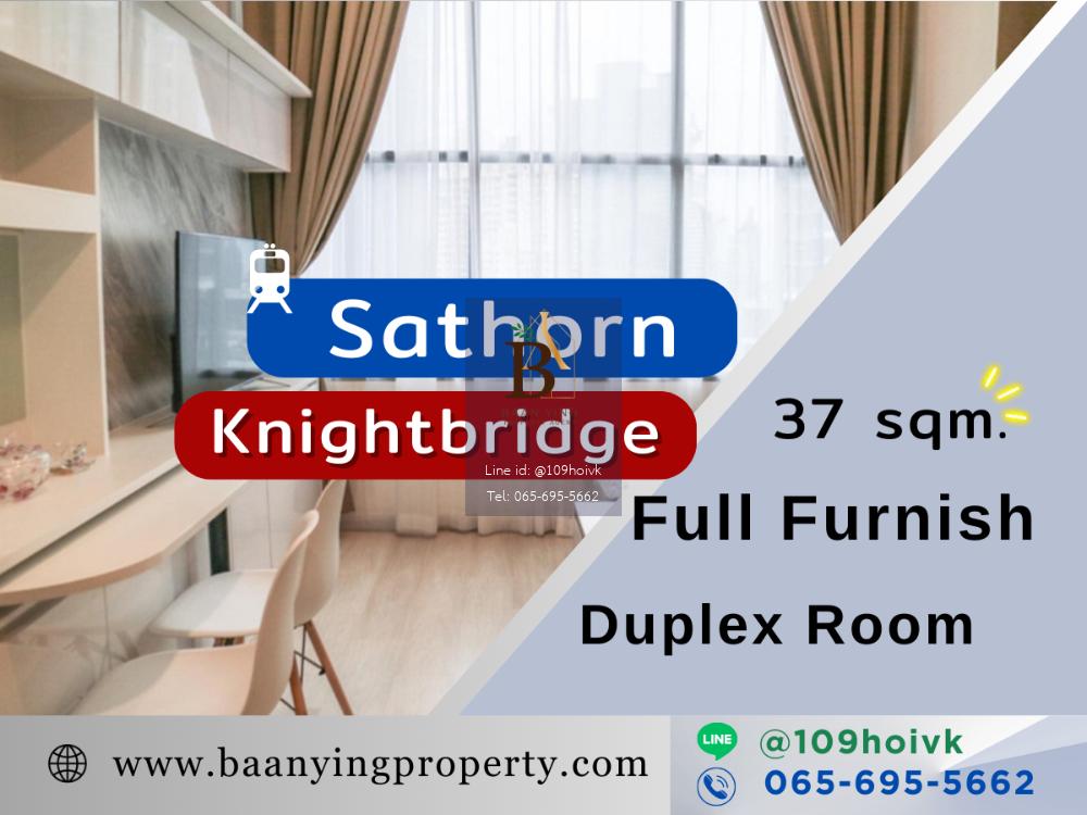[BTSช่องนนทรี] Duplex 1 bedroom Knightbridge Prime Sathorn