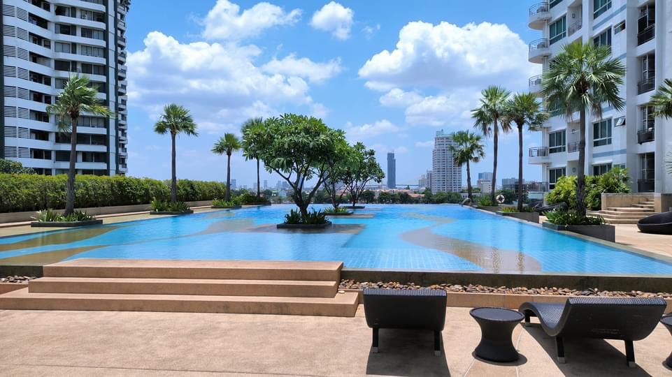 FOR RENT SUPALAI RIVER RESORT, beautiful river view 2-Bedrooms 74sq.m. 